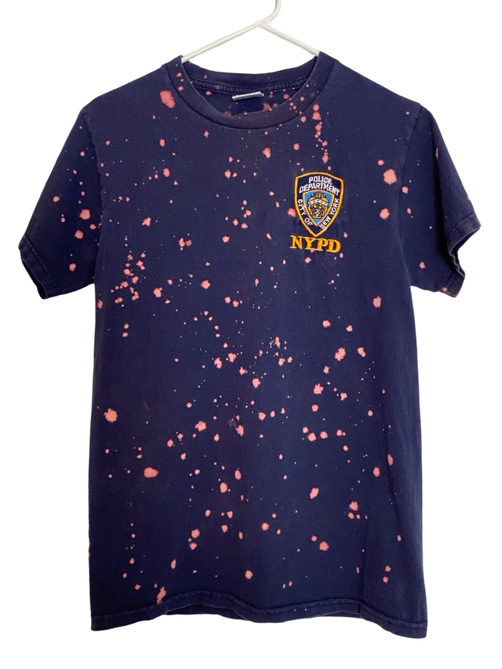 NYPD Tee Tshirt Mens Size Small Unisex Embroidered Police Department NYC Blue